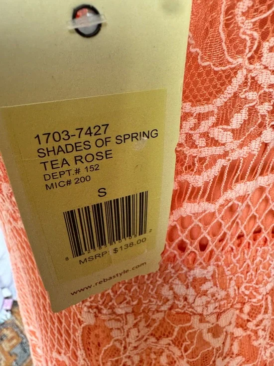 Reba Coral Lace Halter Maxi Dress - Picture 3 of 10